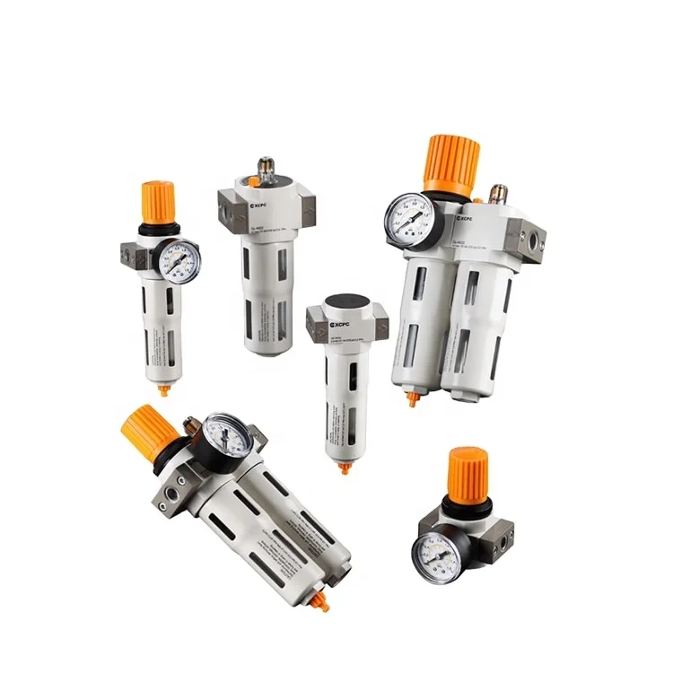 
OU Series Pneumatic Air Source Treatment Combination Filter Regulator Lubricator FRL Units 