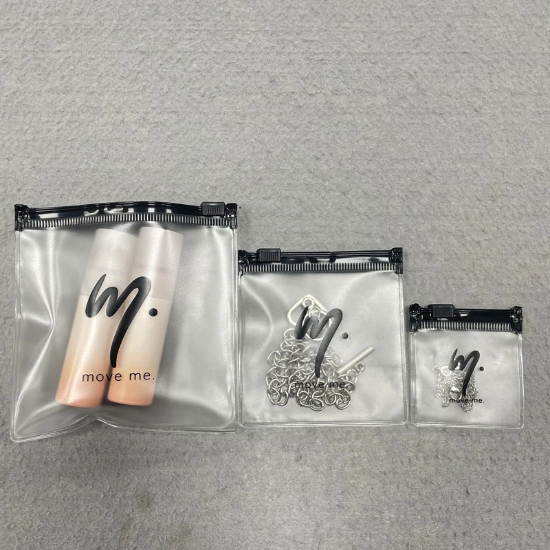 Custom Biodegradable Clear PVC Mini Zipper Pouch for Boutique Jewelry Zip Lock Bags for Earrings/Necklaces Clothes Socks Shoes