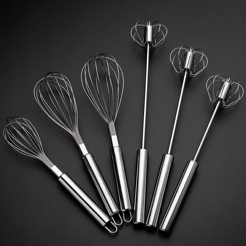 Hot Selling Semi-automatic Egg Beater Kitchen Utensils Stainless Steel Egg Mixer Egg Whisk Home and Kitchen Gadgets