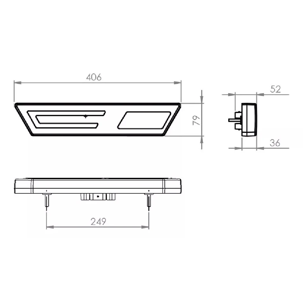 57 led Truck Tail Light Combination Safety retroreflector Flashing Stop Turn Rear Light 12-24V Waterproof for Truck Tractor SUV