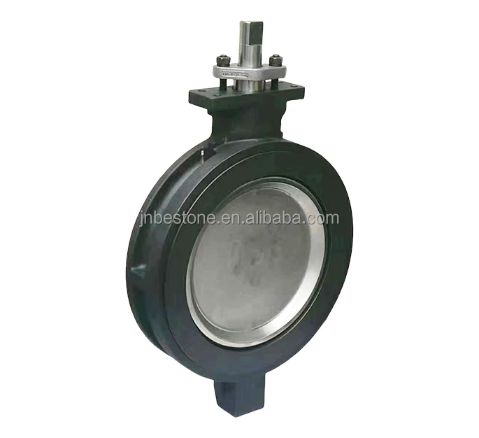 DN50 Gearbox Double Offset Soft Seat High Performance Butterfly Valve wafer Type