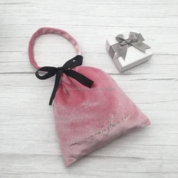 Velvet storage bag travel underwear cosmetic bag with hand drawstring drawstring pocket