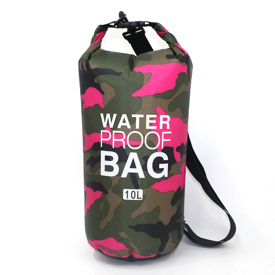outdoor camping gear 10L PVC Waterproof Camo Dry Bag Diving Beach Swimming Rafting River Activities-Designed Men