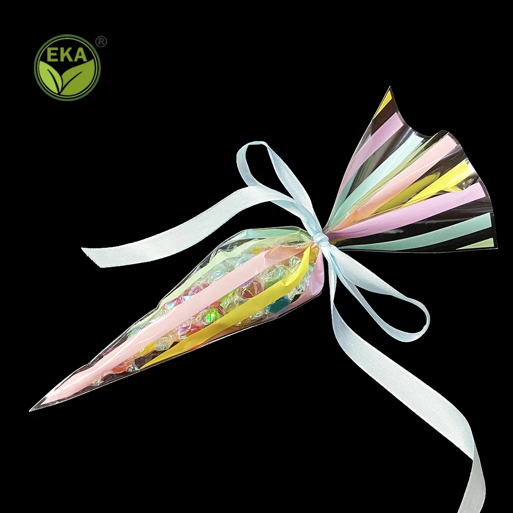 Custom party favor bags Christmas Festival Birthday Parties opp bag piping pastry packaging individual cookie bags