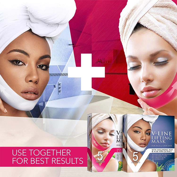 DOUBLE CHIN REDUCER FACE SLIMMING STRAP NECK V SHAPED LIFT TAPE CHIN UP PATCH CONTOUR TIGHTENING FIRMING V LINE LIFTING MASK