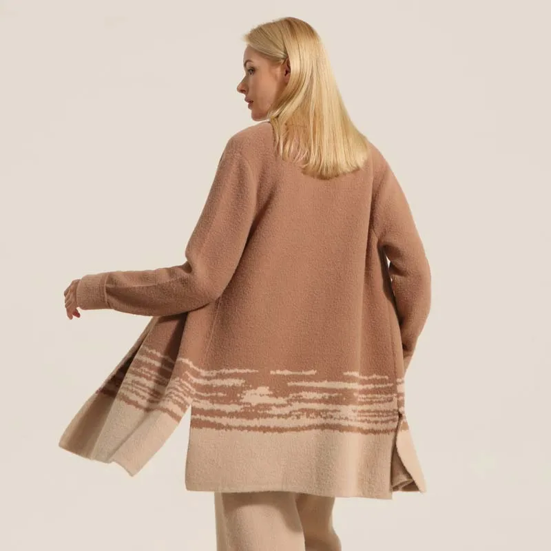 
Snuggle Sac Air Feel Luxury Cardigan for Women Loose Ladies Fancy Sweater for Winter 