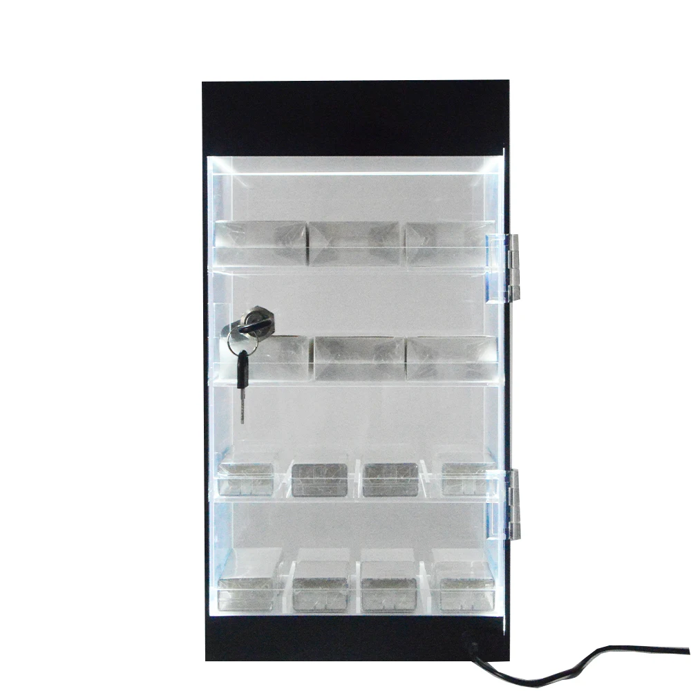 Auto Feed Products Spring Loaded Counter Shelf Cigarette dispenser Acrylic Display Stands For Smoke Shop