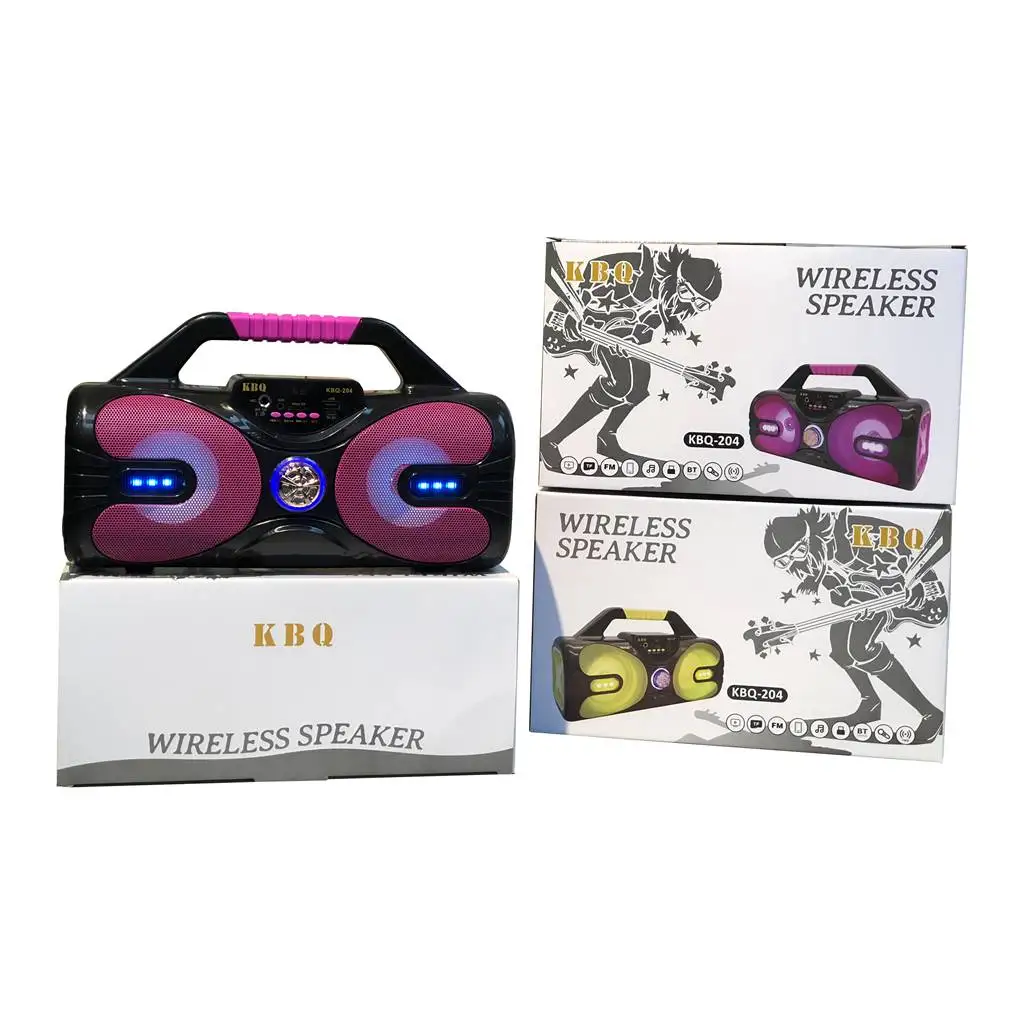 Портативный открытый динамик KBQ-204 с микрофон для караоке с функцией FM завода в наличии