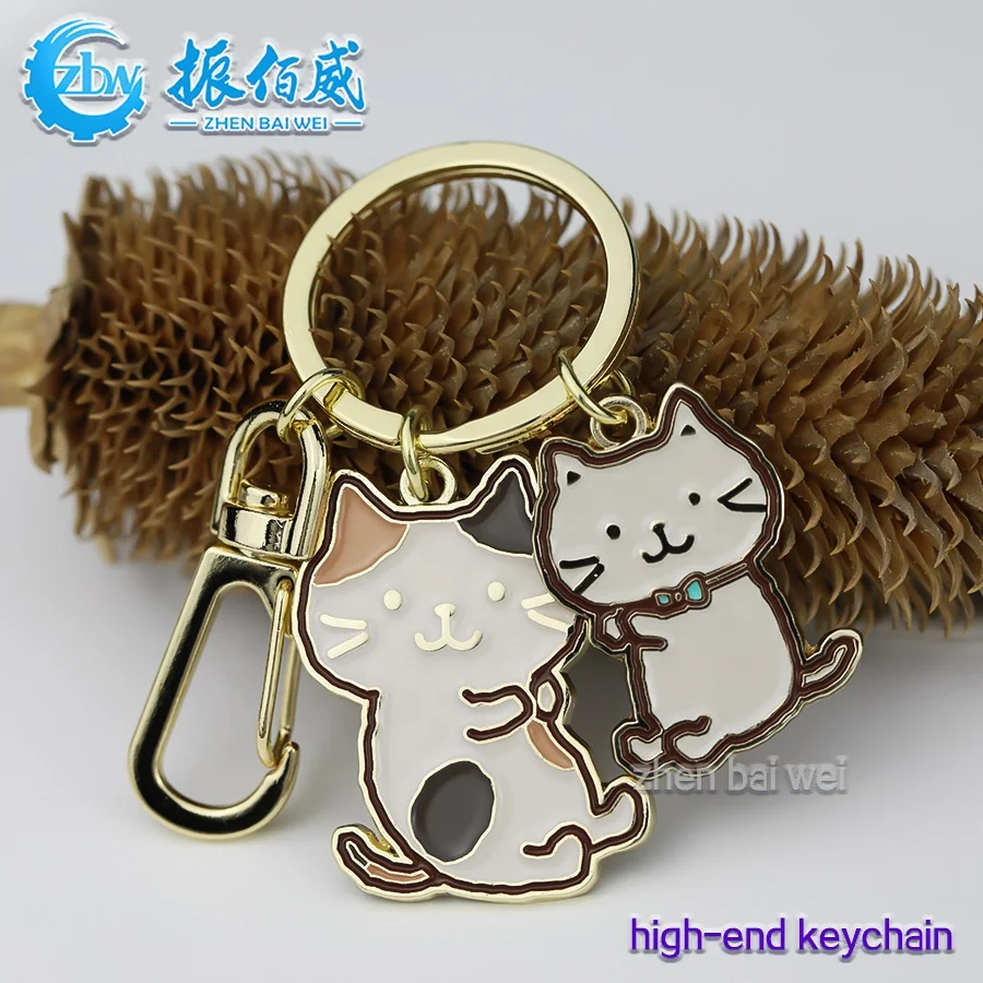 China wholesale high quality keychain manufacturer personalized cute logo enamel metal keychain customization