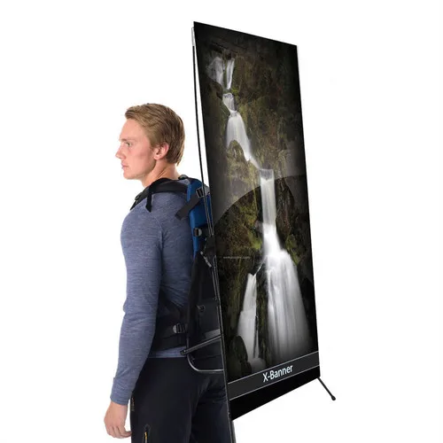 Factory Wholesale Durable Backpack X Banner Stand Outdoor Advertising Flag Backpack Banner for Street Display