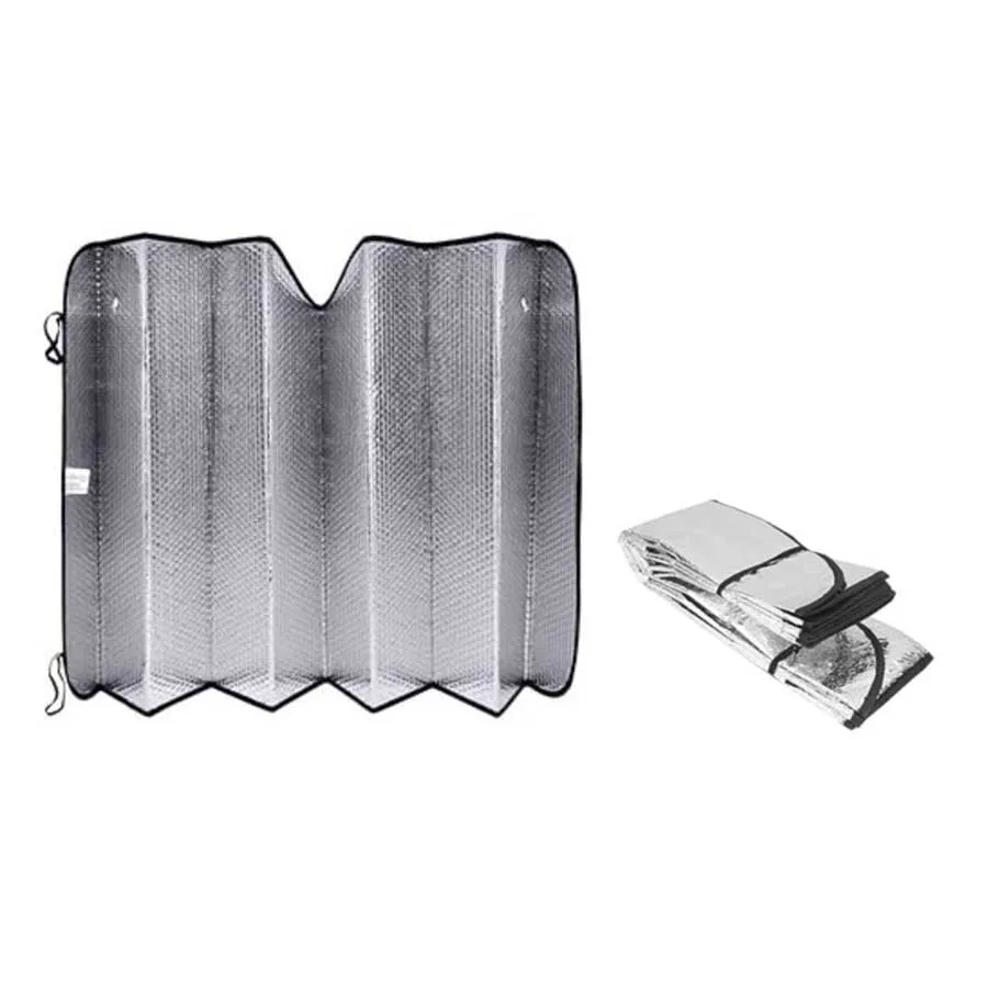 Promotional Gift Car Windshield Sunshade Foldable Reflective Sun Visor Reflective Aluminum Foil Combine with Bubble Material