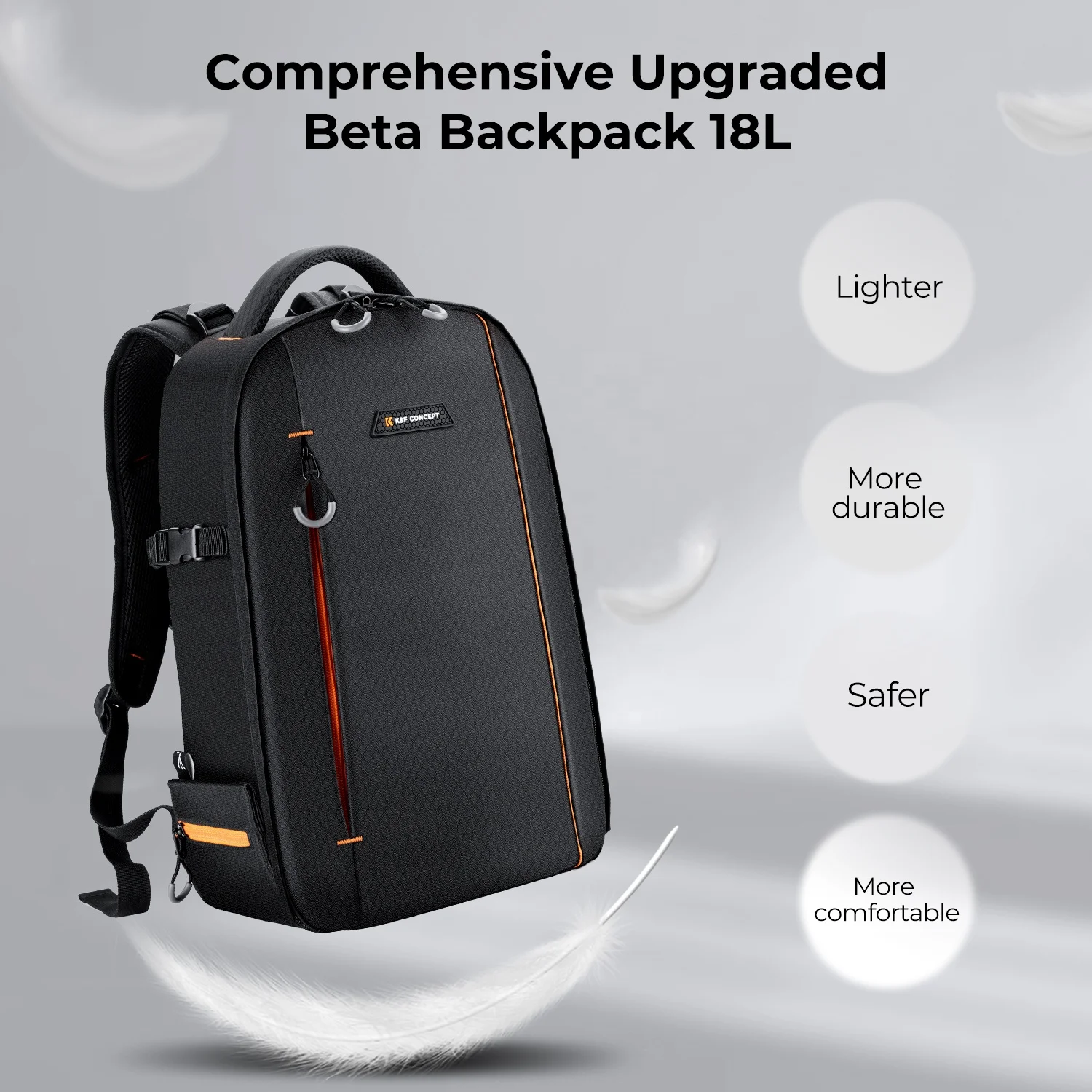 K&F Concept DSLR Camera Backpack Waterproof camera bag for SLR/DSLR cameras lenses and accessories in black