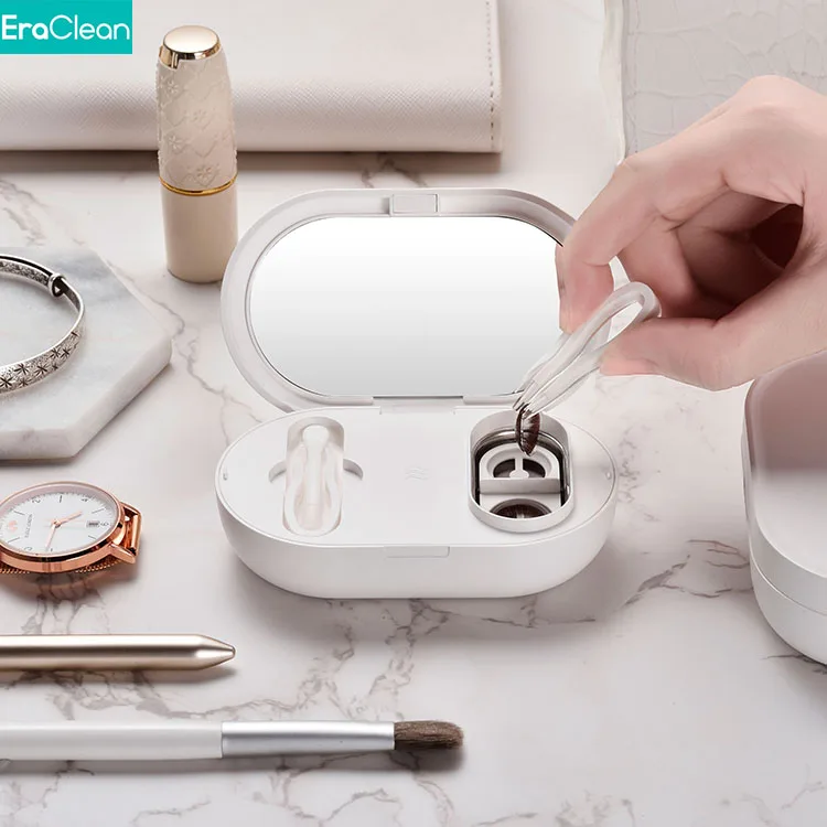 Eraclean Ultrasonic Eye Contact Lens Cleaner With Mirror Durable Multipurpose Ultrasonic Cleaner Eyeglasses for Daily Life