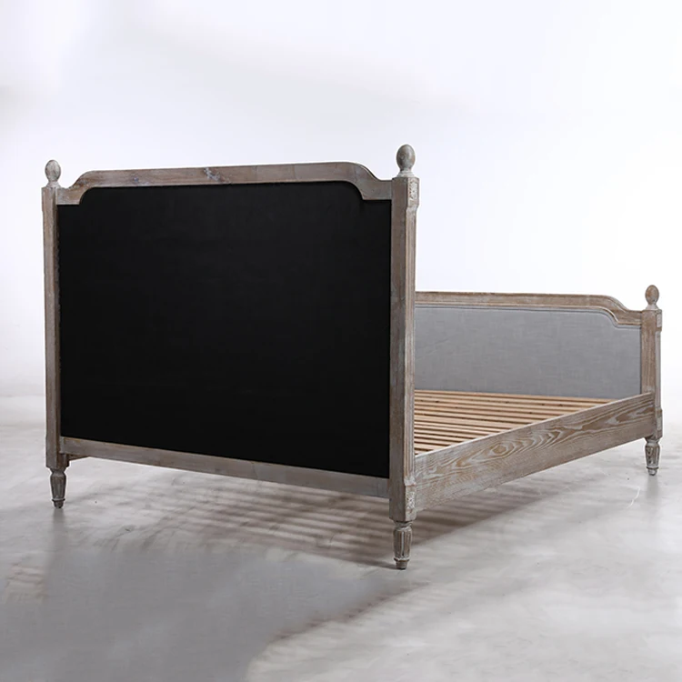 Anji Kasei Design KSF25039 Grey Fabric Cheap Modern Solid Modern Designs Wooden Bed Frame