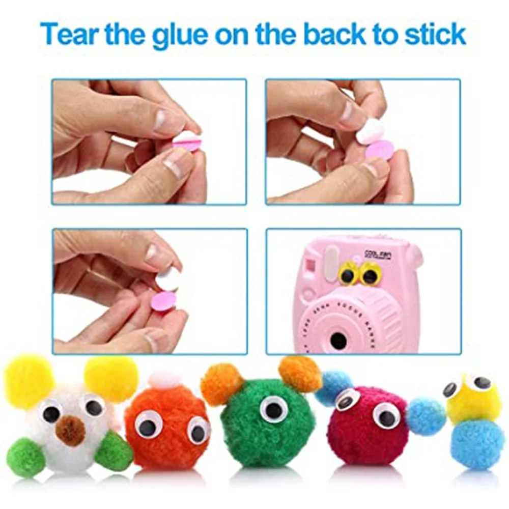 1620pcs Googly Wiggle Eyes Self Adhesive for Craft Sticker Multi Colors and Sizes DIY