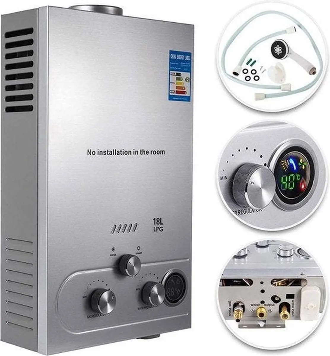 Best Selling Gas Water Heater Homeuse Household Endless Instant Hot LPG/LNG Water Heater