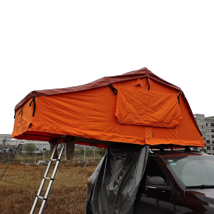 Rooftop Camping Tent 4x4 SUV Jeep Car Camping Soft Shell Roof Top Tent with Two Ladder