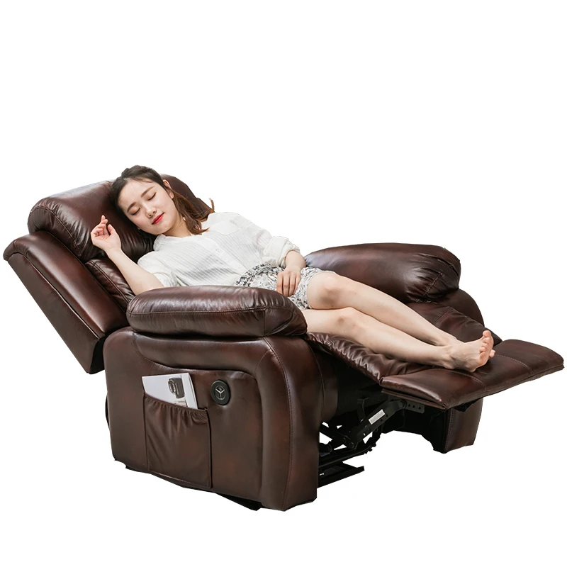 
Sofa Electric Leather Set Modern Single Remote Control Natuzzi Usb Hand Okin Motor Chesterfield Beauty Lazy Recliner Chair 