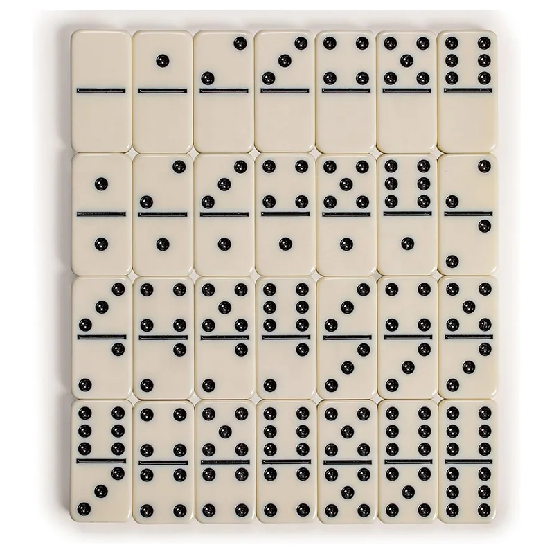 Imports 28 Tiles Double 6 Dominoes Pips Dots Game Set Jumbo Tournament Size Dominos with Dark Oak Wood Case