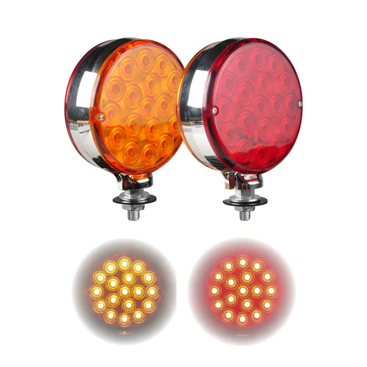 Good Quality 12v 24v Double Face Light Round Car Truck Led Tail Lights Truck