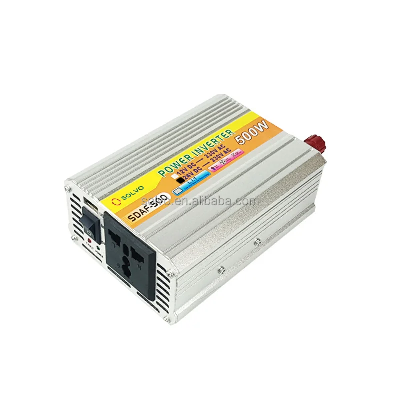 Solvo invert charger 12v 220v dc ac 1000va 1000w off grid modified sine wave inverter with battery charger dongguan factory