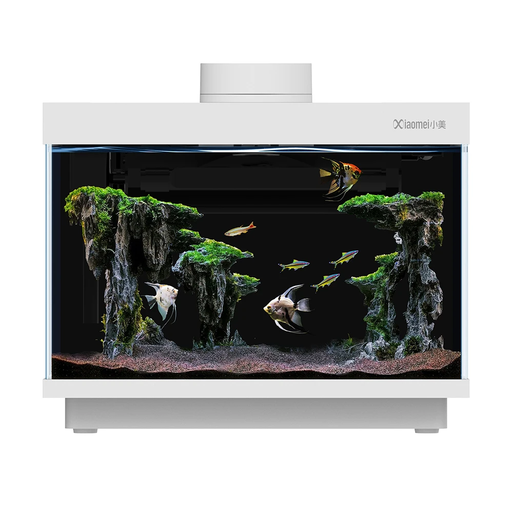 NEW Acrylic Square Mini Aquarium Tank Fish Aquarium Office Tea Table Decoration Feeding Box Fish Tanks Accessories