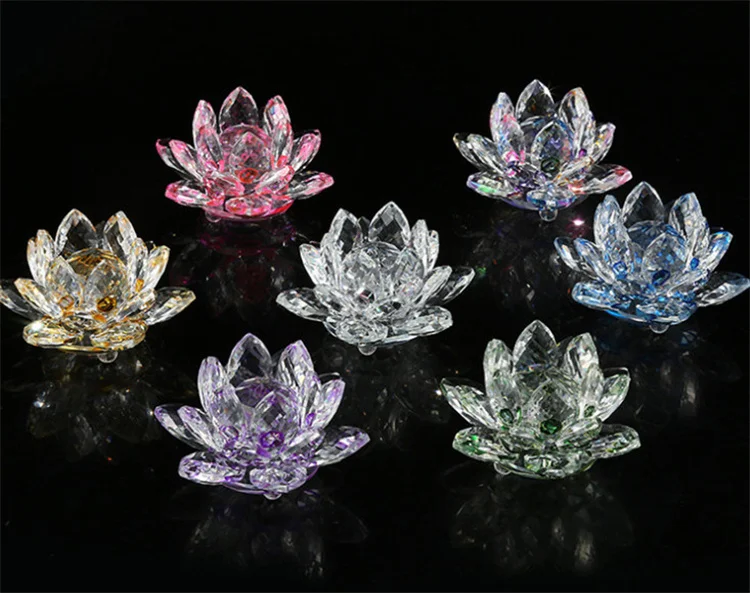 Crystal Lotus decoration for living room/drawing room/book room/temple,K9 Crystal Lotus Ornaments
