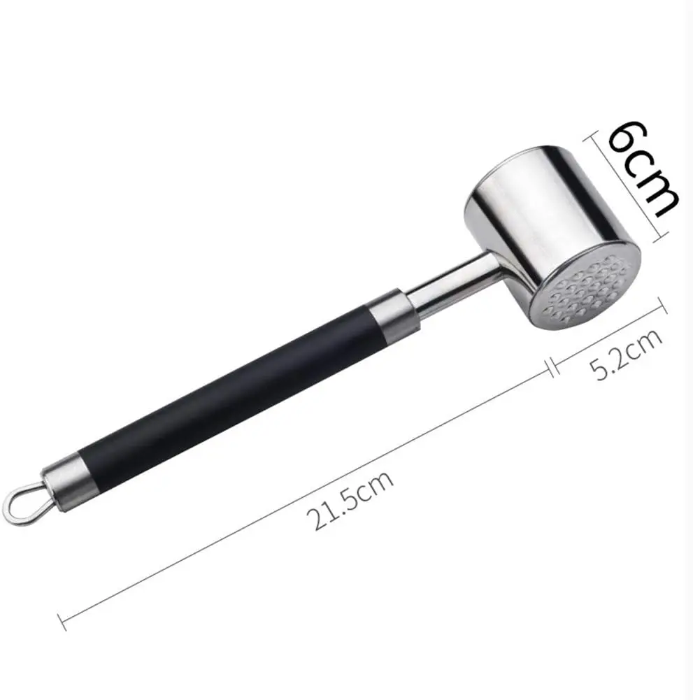 Dual Sided 304 Stainless Steel Meat Hammer With TPR Coating