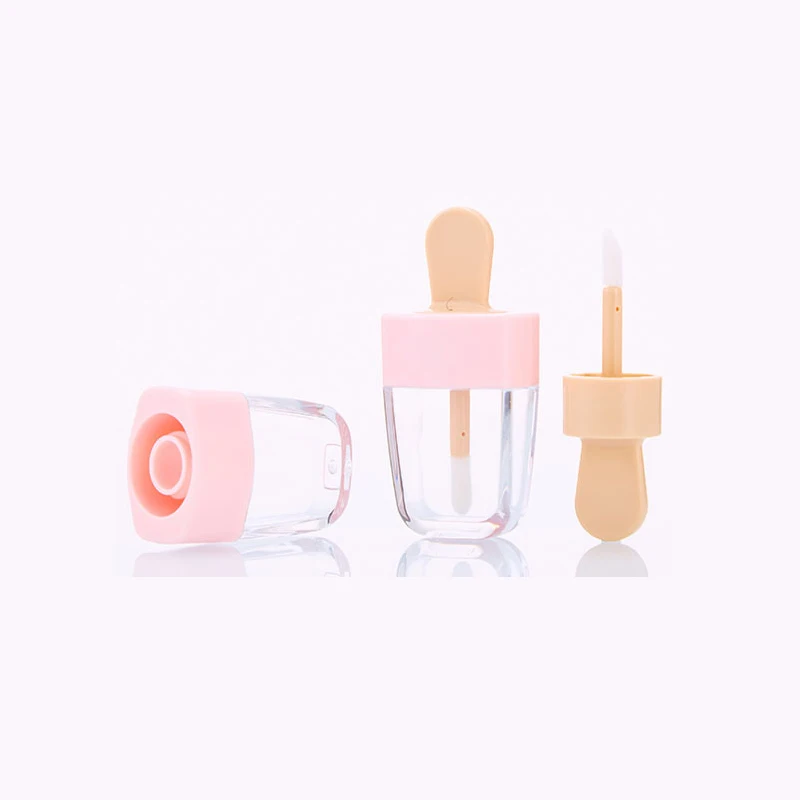 Модный дизайн 5 мл Лидер продаж Розовый Синий Зеленый мороженое прозрачный блеск для губ контейнер для губ для девочек