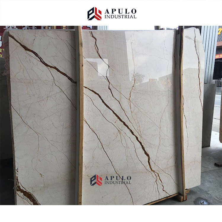 Turkish top quality sofitel/sofita golden beige marble tile spider turkish marble crema eva marble slab and cut size tile