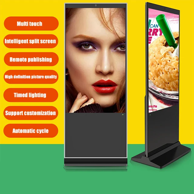 32 inch to 65 inch single screen double sided lcd advertising kiosk touch screen wifi digital signage totem hd poster display