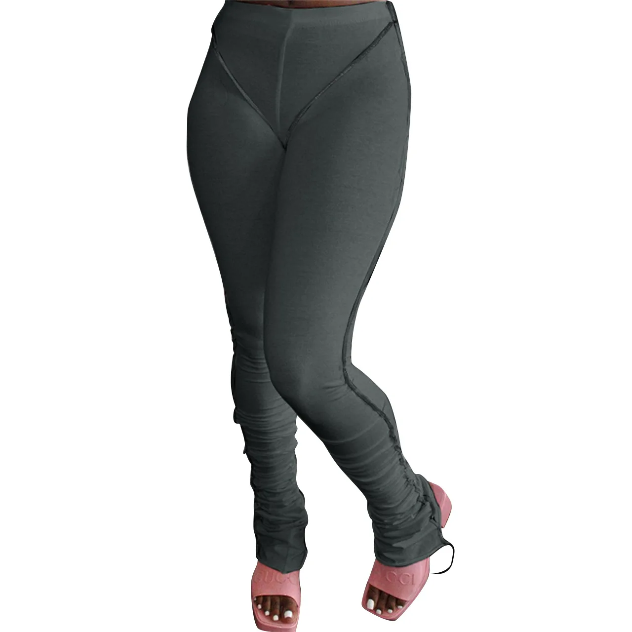 Trending Products 2021 New Arrivals Stacked Sweat Pants Leggings Fit Slim Fall Sauna Pants