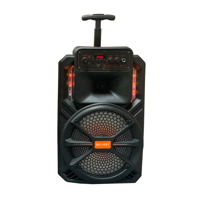 New 8-inch railing square dance BT audio portable outdoor mobile high-power subwoofer karoke trolley speaker with microphone