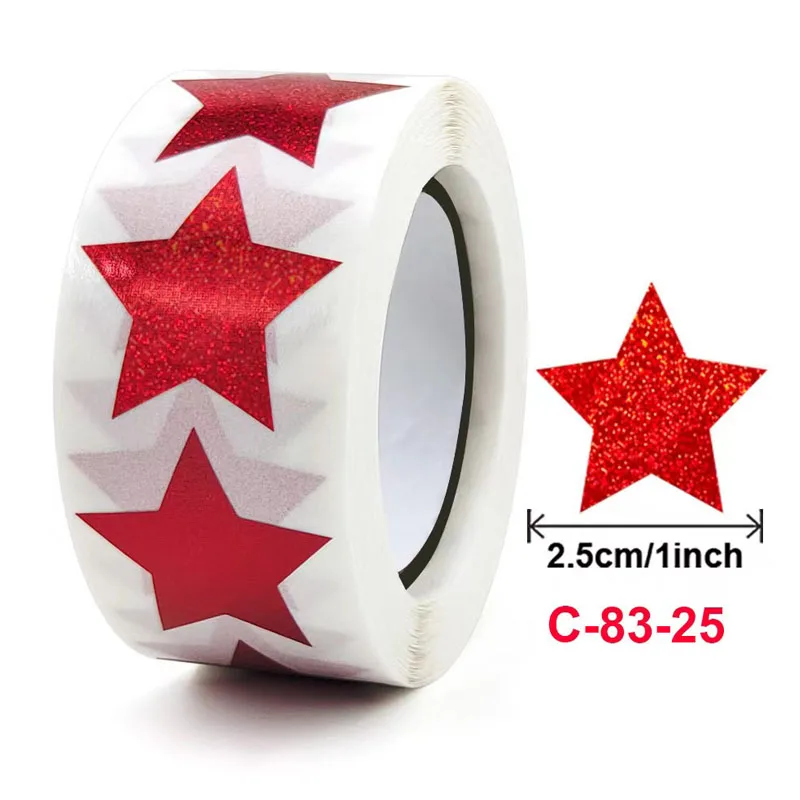 500pcs Order Color laser Paper Blank Sticker Gift Star Self-adhensive Stickers Decorative Envelope Seal Sticker