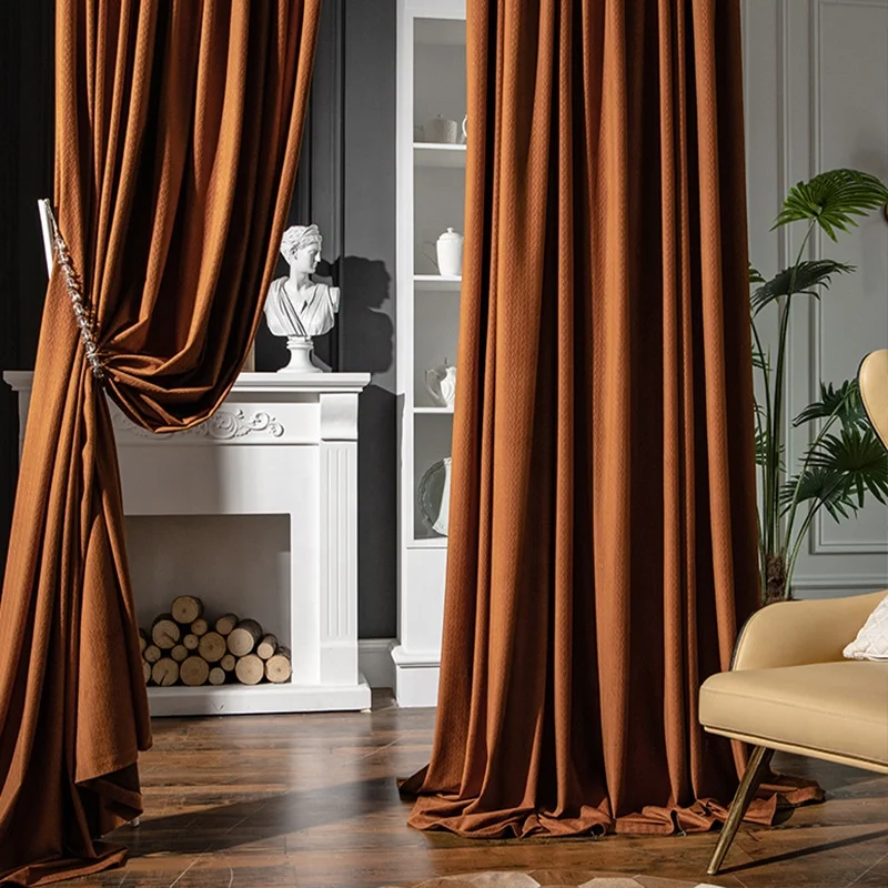 Wholesale High Quality Ready Made Luxury Soft Blackout Velvet Curtain For Living Room