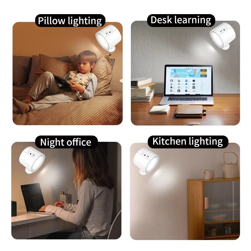White Indoor Wall Lights Scones Wall Mounted Sensor Light Updown Remote Control Elegant Wall Bracket Design Bedroom Hotel Decor