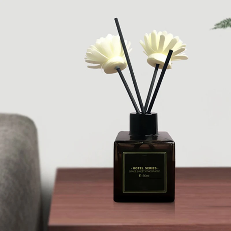 DGC Wholesale Flower Rattan Stick Aroma Diffuer 50ml Oil Essential Air Fresheners Jasmine Rose Ocean Lavender Reed Diffuser