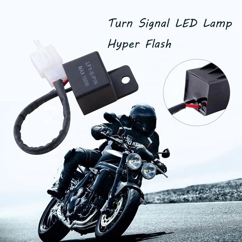 12A 2Pin Electronic LED Flasher Relay 12v Motorcycle For Motorcycle Motor Turn Signal Bulb Hyper Flasher