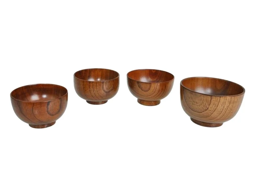13*8CM Japanese Style Wood Bowl Noodle Bowl Zizyphus Jujube Wood Safe Salad Bowls Soup  Nice Tableware Free Ship
