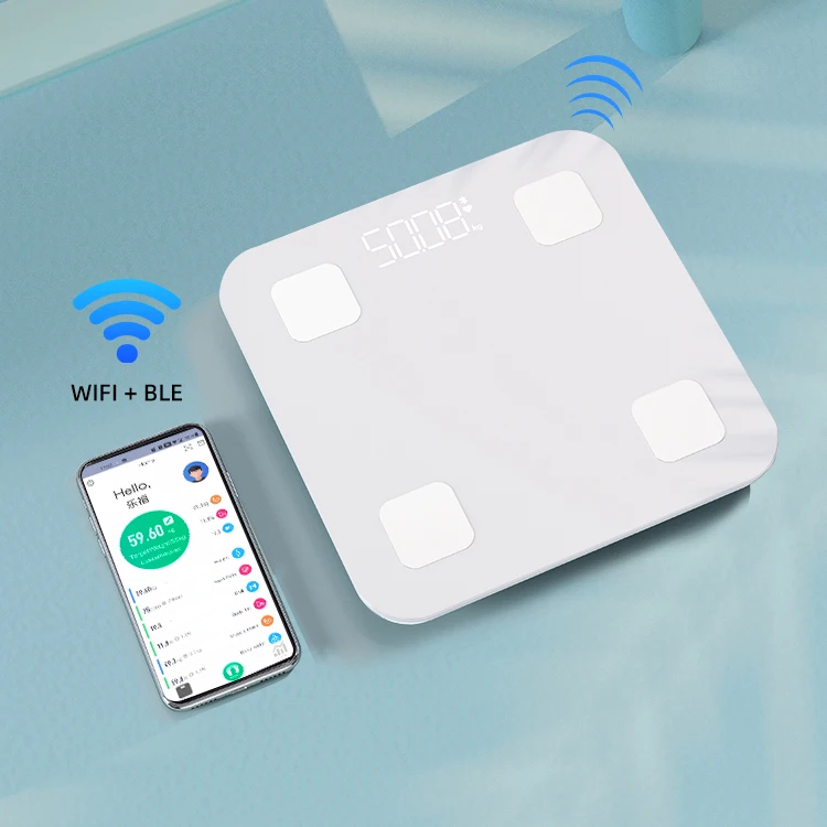 Professional Tuya smart weight digital fitness custom human body weighing scale bathroom weight scale wifi body fat scale