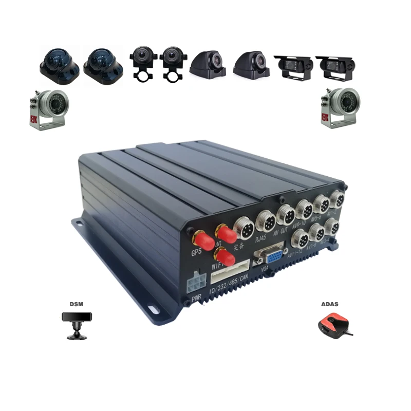 12 channel AI MDVR with anti-explosion camera safe driving monitoring system ADAS alarms for oil tank truck safety system