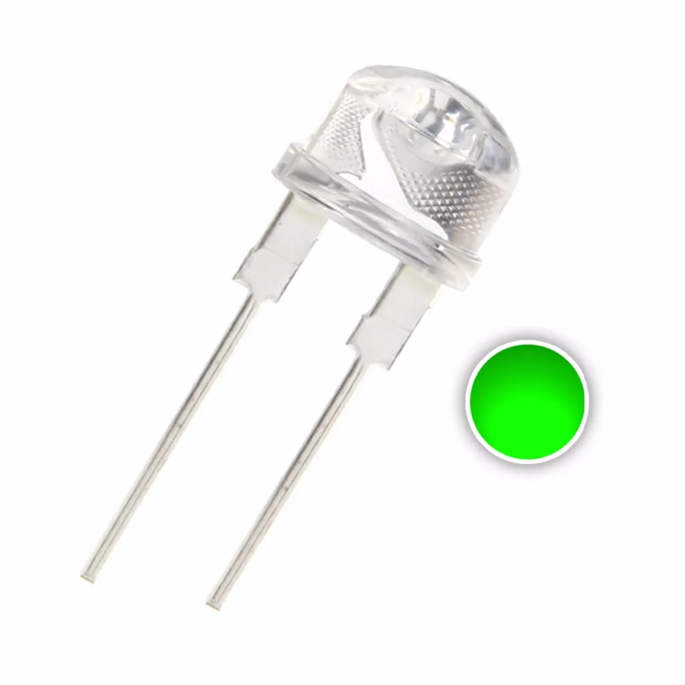 Transparent 8 mm Clear Lens Light Emitting Diode 0.5w 8mm Straw Hat White LED Diode