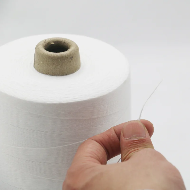 NE10/3 12/4 20/6 100% polyester yarn for weaving ring spun yarn bag closer thread