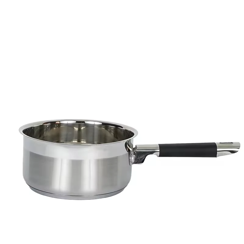 Chinese Hot Pot Stainless Steel Casserole Impact Bonded 3ply Base Saucepan with Lid