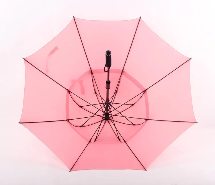 Curved Plastic Strong Windproof Special Auto Open Straight Hat Umbrella