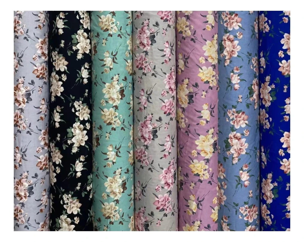 high quality of plotter sublimation printer on rayon fabrics 100% viscose 45s printing pattern on ready goods