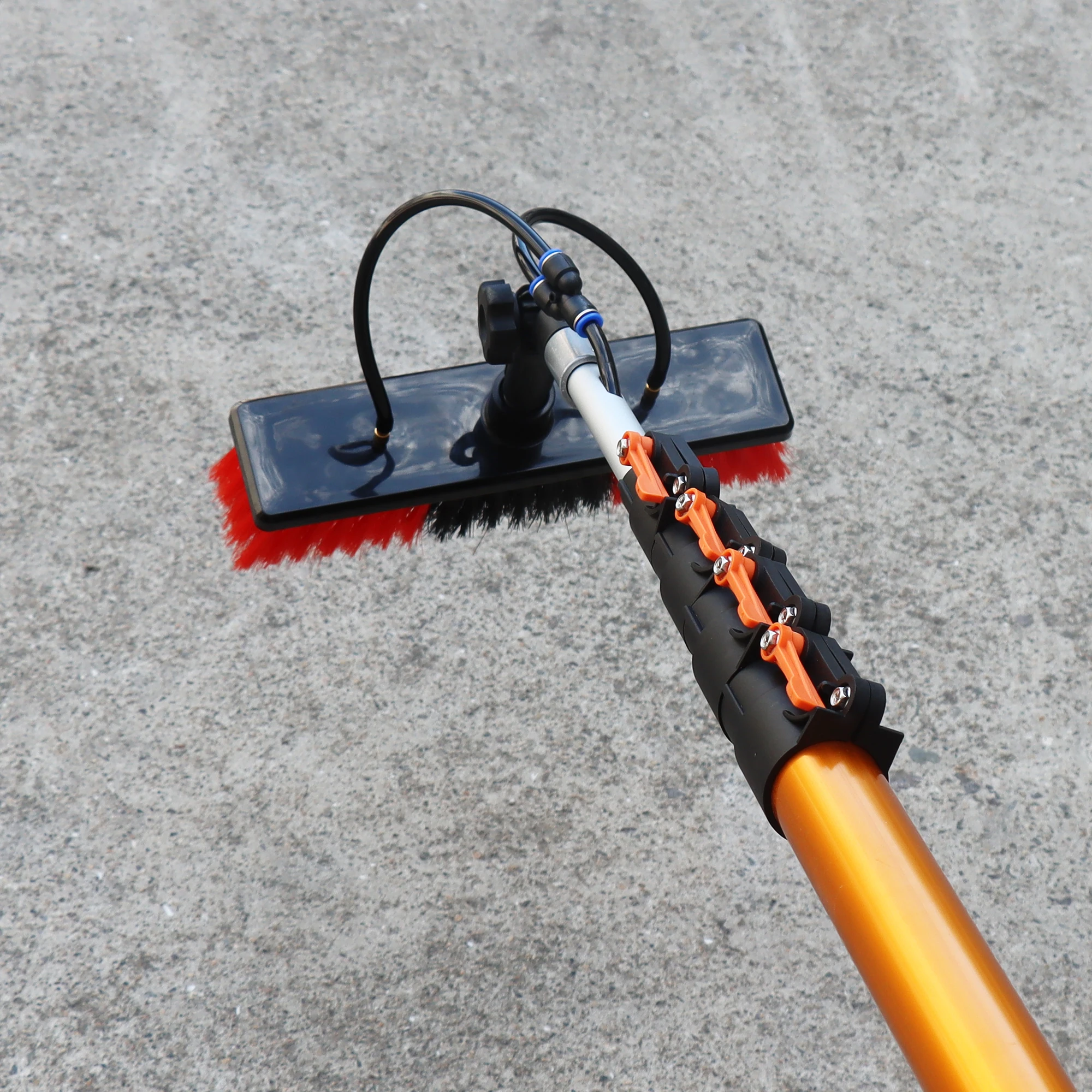 Long Reach Aluminum Length Adjustable Customizable Telescopic Photovoltaic Solar Panel Cleaning System