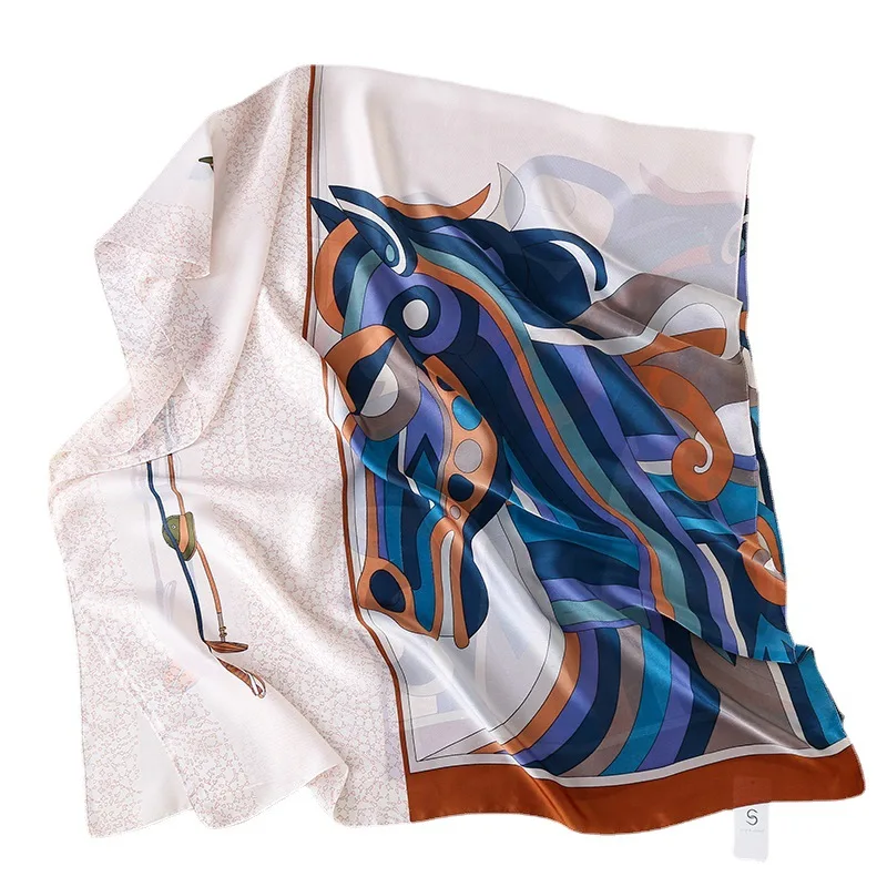 Guaranteed Quality Proper Price Women Custom Printed Silk Satin Sacrf