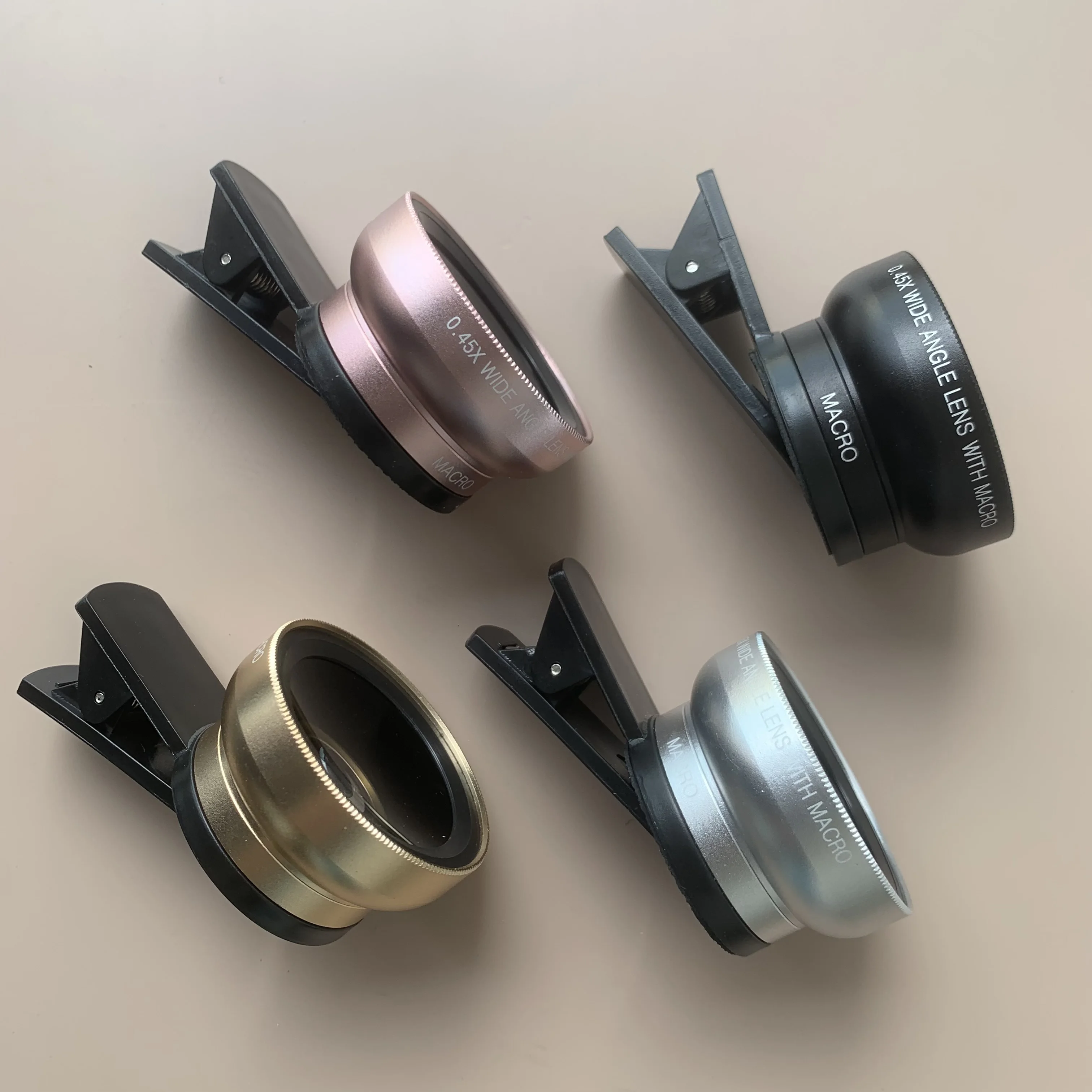 Photography Equipment Universal Closeup 0.45x Wide Angle Clip Camera Lenses Mobile Phone Macro Lens