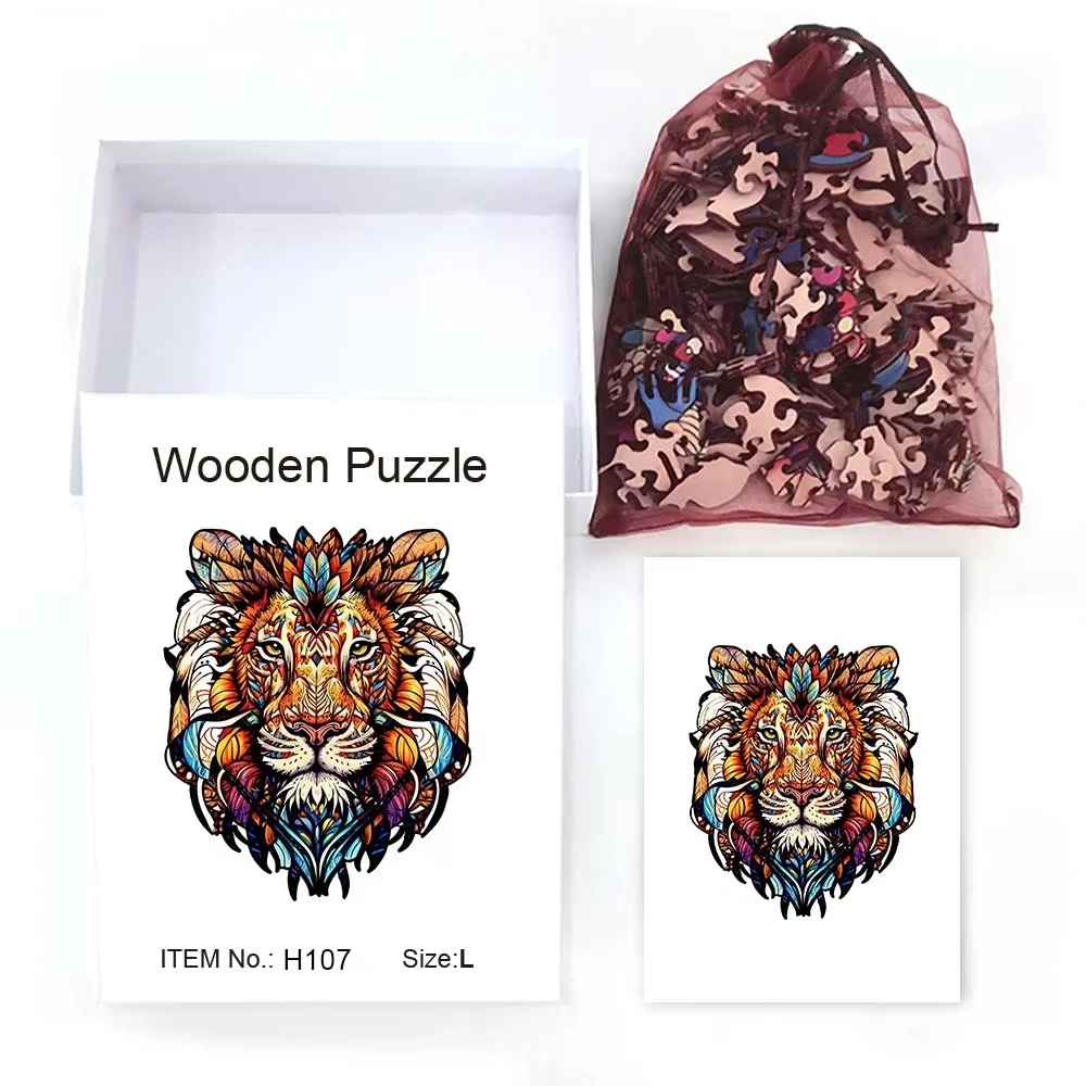 Adult Wooden Puzzles Hot-Selling Educational Jigsaw Puzzle Adults and Kids Animal Shaped Pieces Customized Children Irregular
